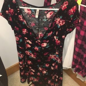 Floral button down dress